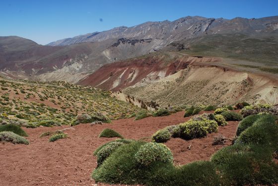 The richly colored Atlas mountains
