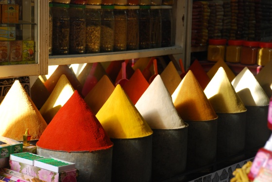 ...reminiscent of the spice cones in the Marrakech souk.