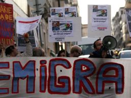 The modern face of Portuguese immigration - a protest in Lisbon.